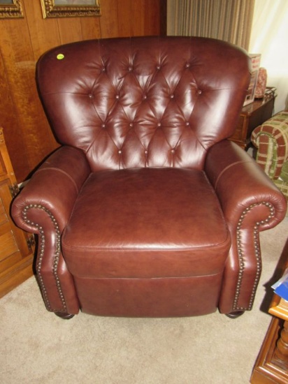 Leather recliner