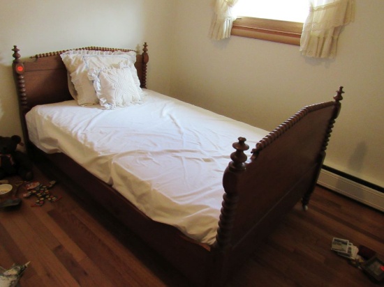 Vintage bed with mattress