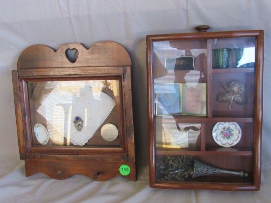 2 filled shadow boxes