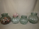 Glass jars and contents