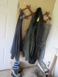 Coat rack and coats