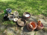 Assorted planter pots