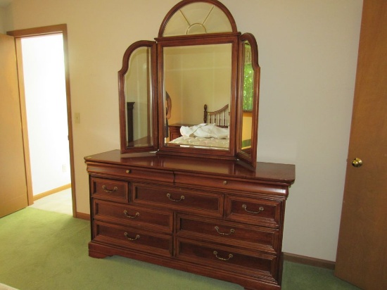 Dresser and mirror