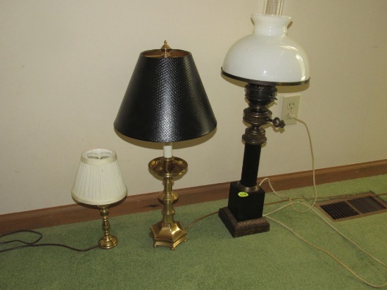 Trio of lamps