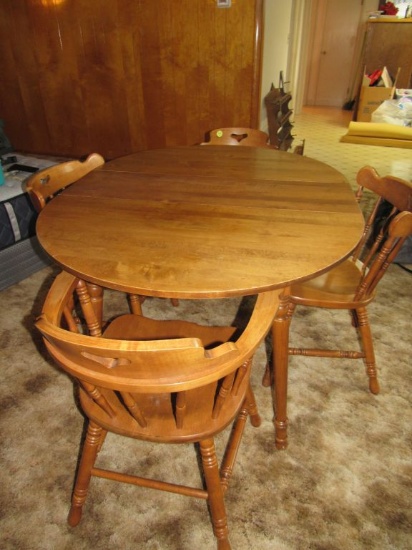 Wooden table and chairs