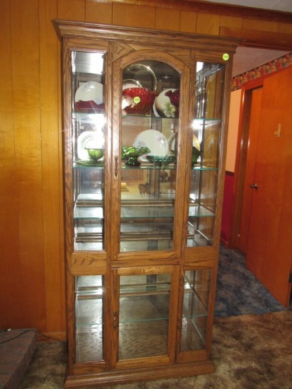 Wooden curio cabinet
