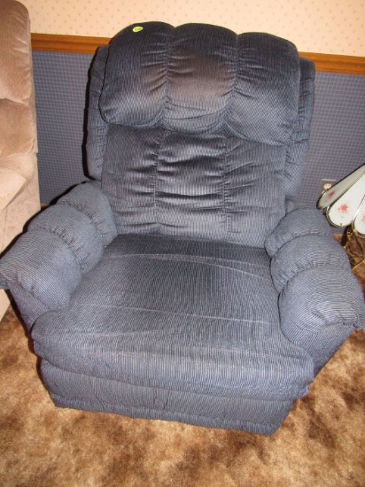 Blue rocker recliner