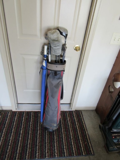 Golf clubs and bag