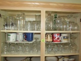Coffee mugs, drinking glass, and stemware