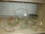 Clear glass lot