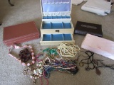 Jewelry boxes and costume jewelry
