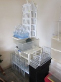 Totes, storage containers, and rack