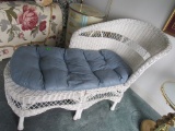 Wicker chaise lounge