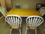 Large farmhouse table and chairs