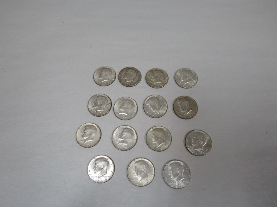 16 - 40% silver half dollars