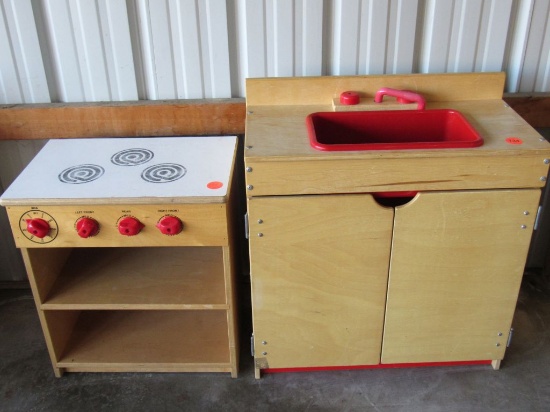 Children's stove and sink
