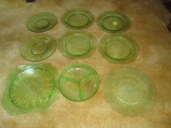 Green depression ware