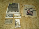 Old newspapers and poster