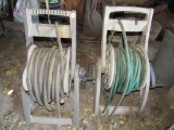 2 garden hose reels