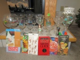 Stemware and books