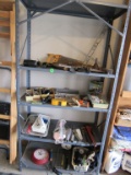 Metal shelf and contents
