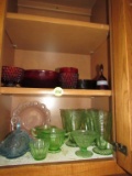 Depression ware and colored glass