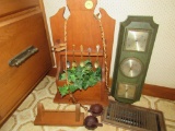 Wooden spoon rack and barometer