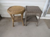 2 wicker tables