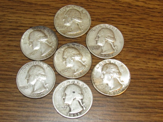 Approx. 7 silver quarters