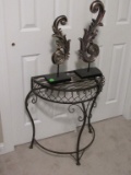 Side table and decorative pieces