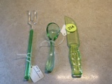 Glass spoon and fork