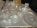 Large grouping of clear glass