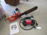 Electric chainsaw and air compressor