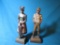 Pair of hand carved figurines