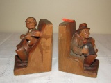 Hand carved bookends