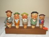 Hand carved bottle stoppers