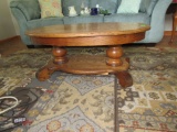 Oak oval coffee table