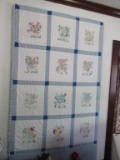 Mounted quilt top