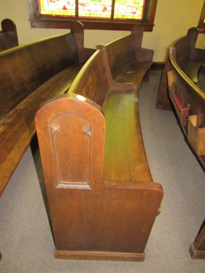 Curved church pew