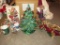 Ceramic Christmas tree and other items