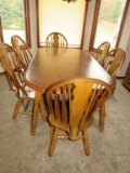 Large wooden table and chairs