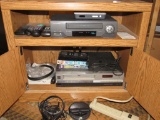 Wooden cabinet and VCR