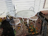 Small bistro outdoor table and chairs
