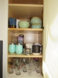 Contents of cupboard in kitchen