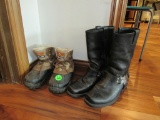 2 pairs of boots