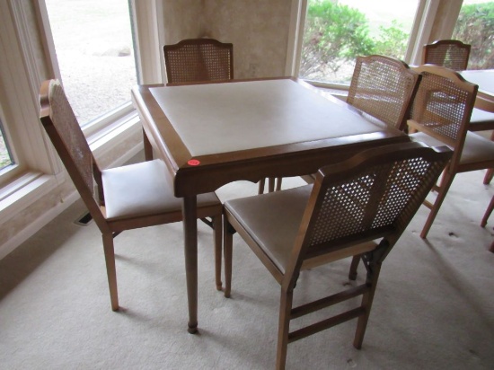 Fancy card table and chairs