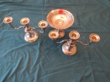 Candelabras and dish