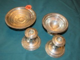 Candle holders and trays