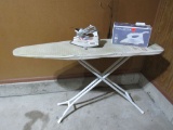 Ironing board and irons