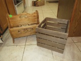 Wooden crate/ magazine rack